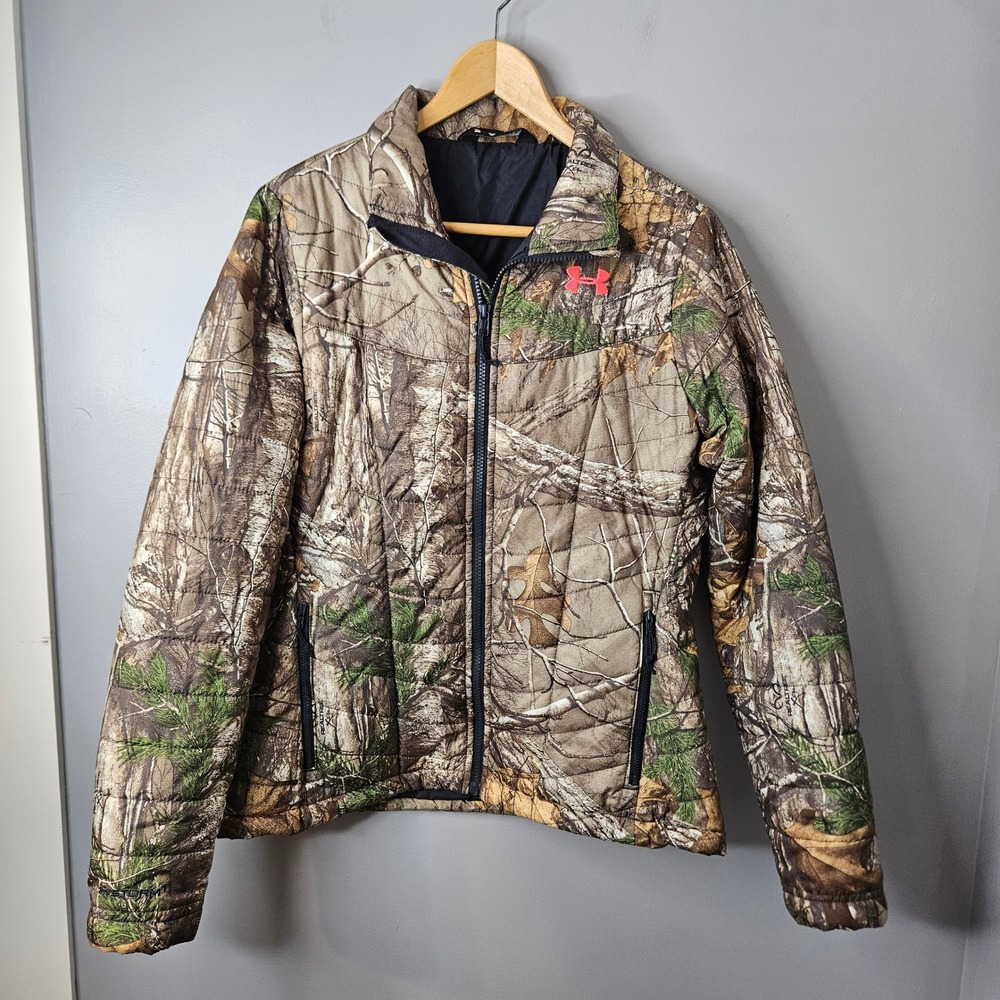 Under Armour Womens ColdGear Primaloft Camo Jacket Realtree Xtra UA Storm Medium